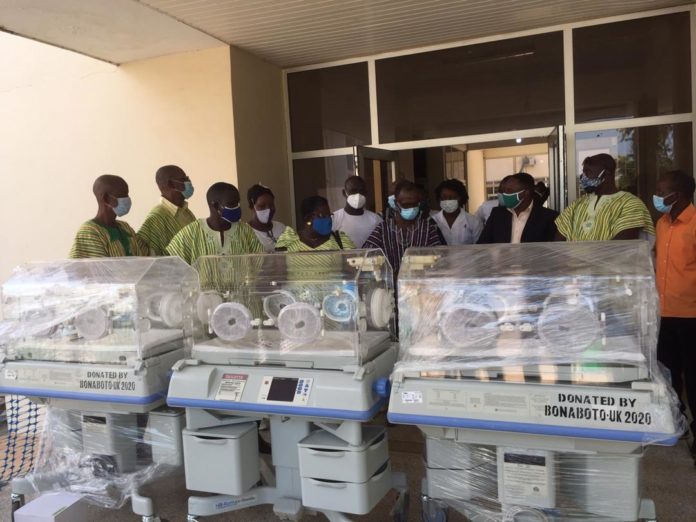 INCUBATORS DONATED BY BONABOTO TO REGIONAL HOSPITAL, BOLGATANGA