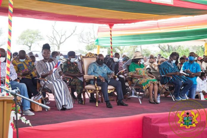 PRESIDENT NANA ADDO AT SOD CUTTING FOR WASTE TREATMENT PLANT