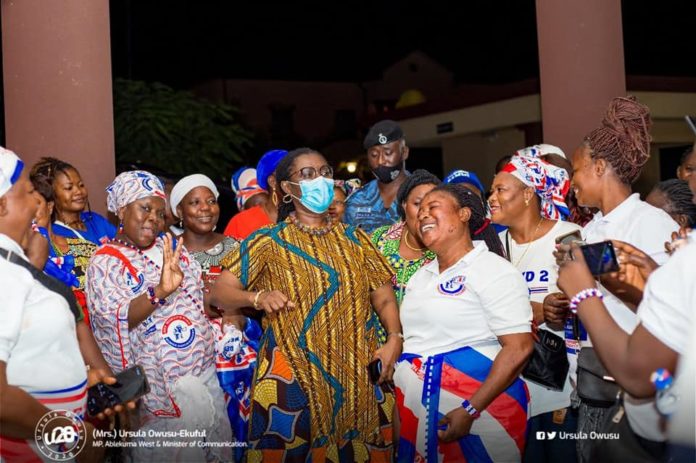 URSULA OWUSU WITH NPP WOMEN SUPPORTERS IN UPPER EAST REGION