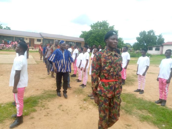 ADIMAZOYA INSPECTING PARADE