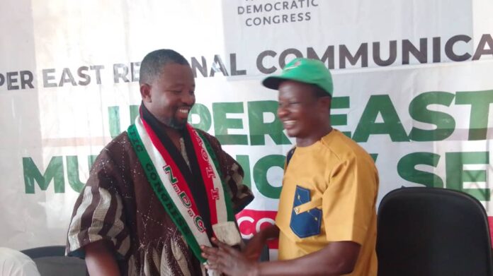 Starling Baba being welcomed by the NDC Constituency for Bolgatanga East