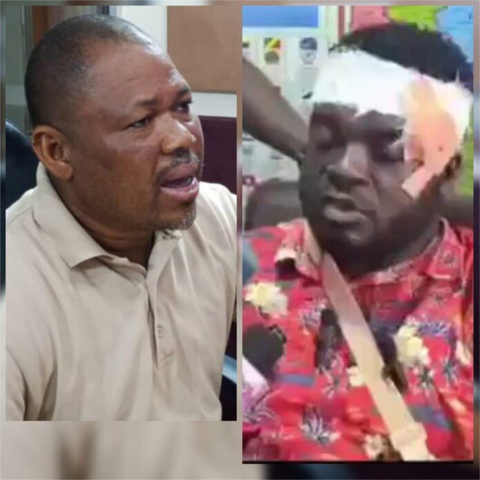 Abdallah Jonathan (left) & victim of assault