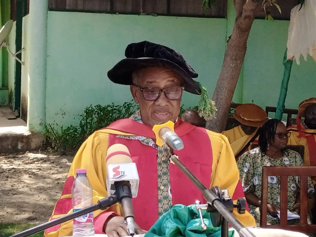 Founder and president of the MITDS, Prof. David Millar delivering an address during the ceremony