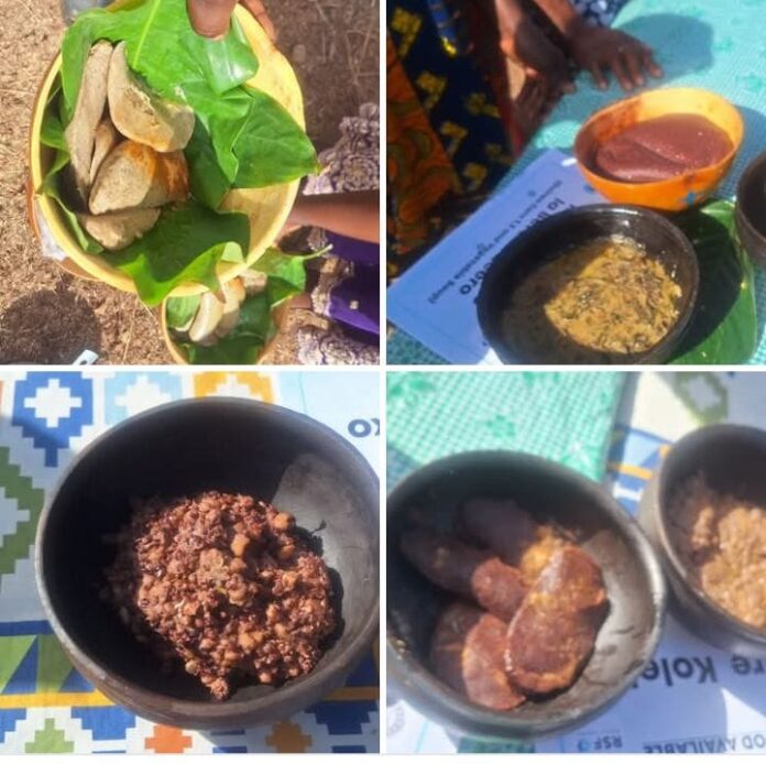 Variety of indigenous dishes