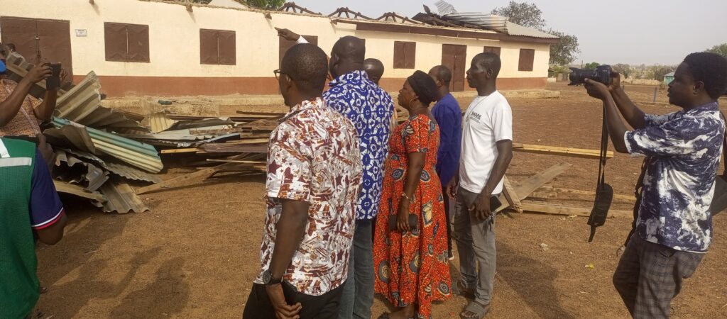 MP, Lawyer Charles Bawadua and GES staff assessing the situation